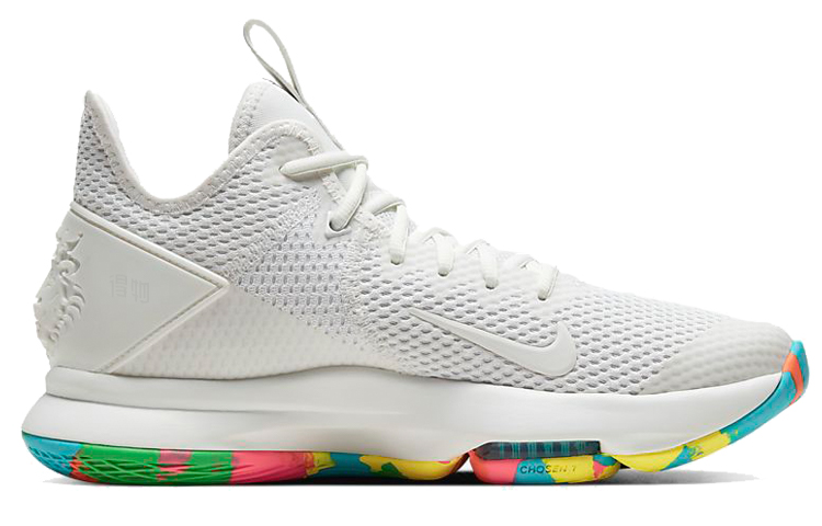 Мужские кроссовки Nike Witness 4 Lebron EP (белые с цветными деталями) — 白彩色 — фото 2