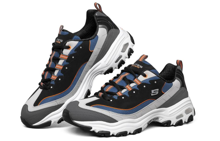 Мужские кроссовки Skechers (сине-серые) — фото 3