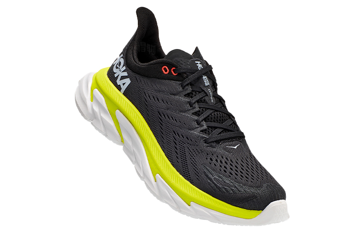 Мужские кроссовки HOKA ONE Clifton Edge (черно-желтые) — фото 3