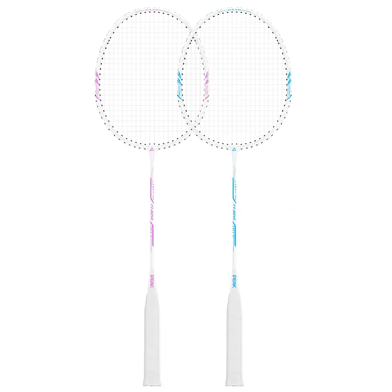 Peak ferroalloy badminton racket double racket, fresh and good-looking, ultra-light and durable defensive type (racquet head is light and the shaft is soft) 665MM has been threaded and can be replaced if the thread is broken.