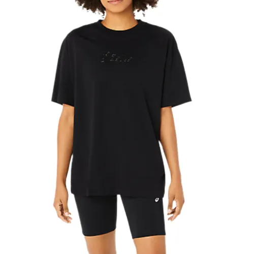 ASICS T Shirts Women's Performance Black Crew Neck