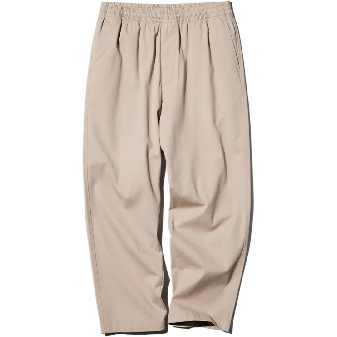 UNIQLO Casual Pants Unisex Beige Moderate Straight Fit Pants
