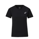 ASICS T Shirts Women's Black Crew Neck Thickened