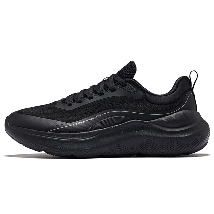 Erke Cushioning Rebound Slip Resistant Low top Training City Commuting Running Shoes Women’s Jet Black