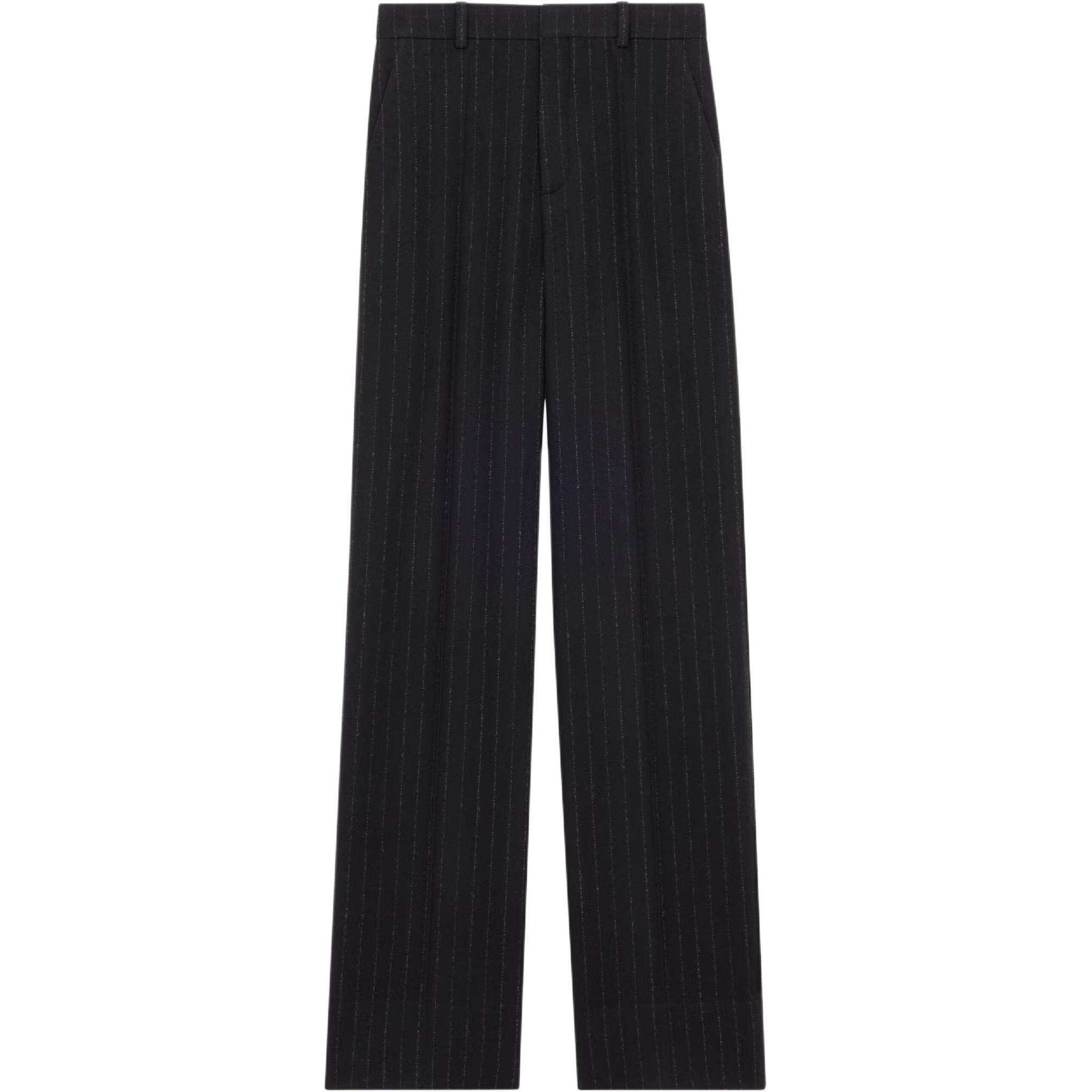Saint Laurent pinstripe-pattern wool-cashmere blend trousers