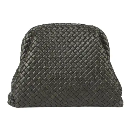 Bottega Veneta Sheepskin Clutch Women's Green