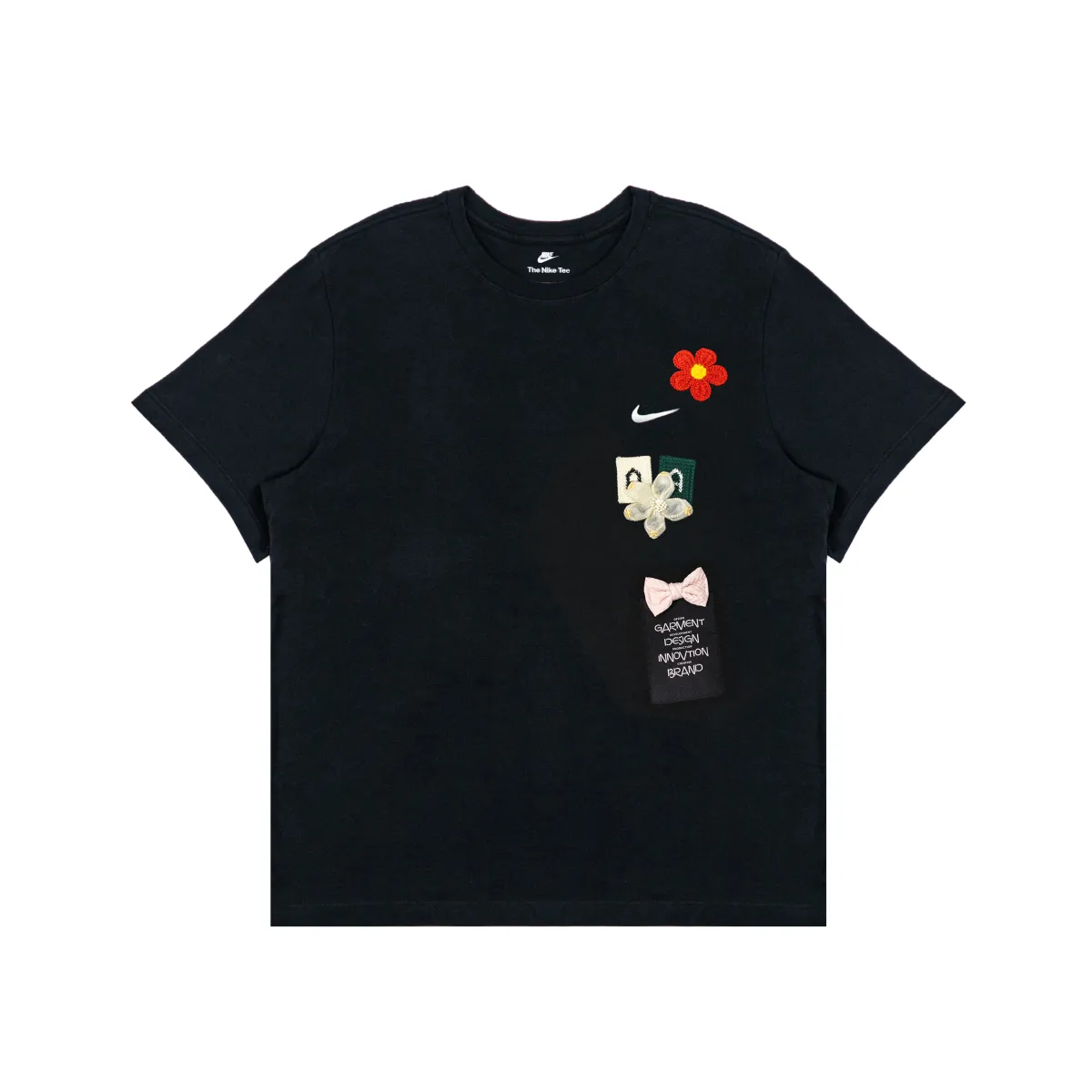 Nike T-Shirts Unisex Black Crew Neck Moderate Straight Fit
