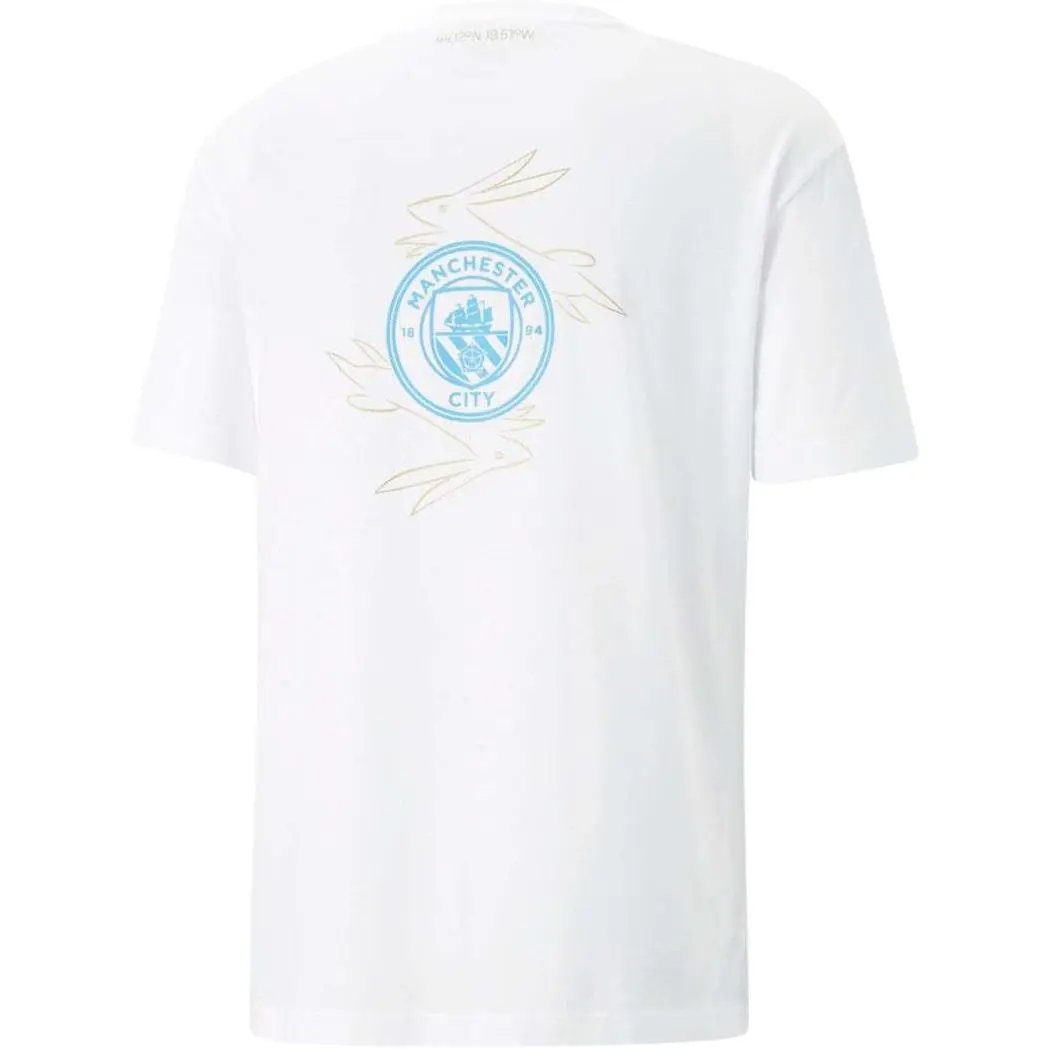 PUMA MCFC CNY Year Of The Rabbit T Shirt Men's White