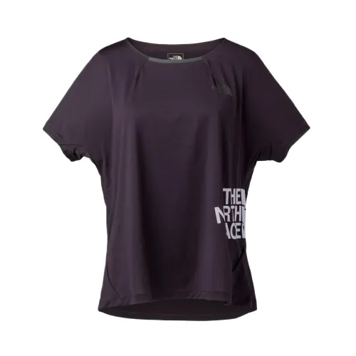 THE NORTH FACE T Shirts Women's Purple Crew Neck Thin