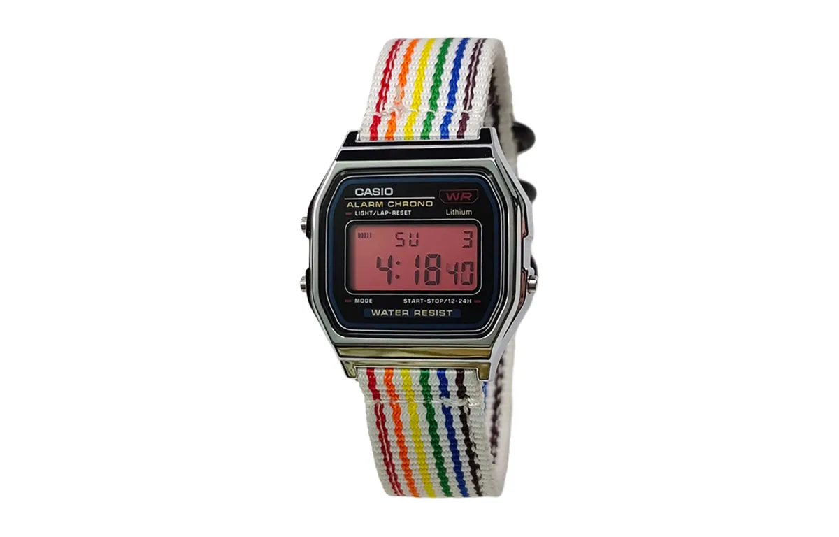 CASIO Custom Collection Quartz Movement Nylon Strap Watch Men's Watches Black Dial