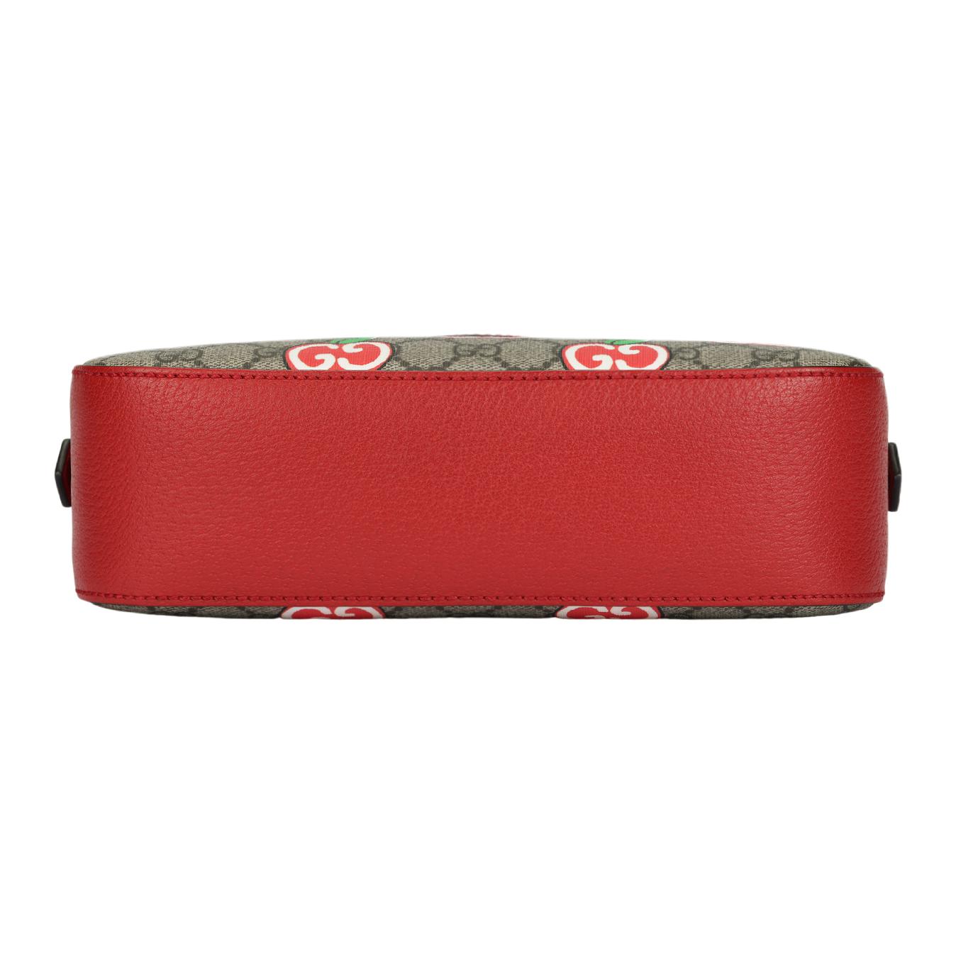 Женская сумка Gucci Logo (красно-коричневая) — фото 4