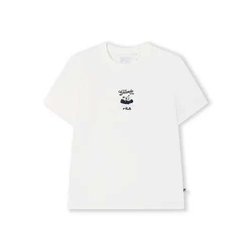 FILA Heritage T Shirts Women's Cloud White WT Crew Neck Moderate