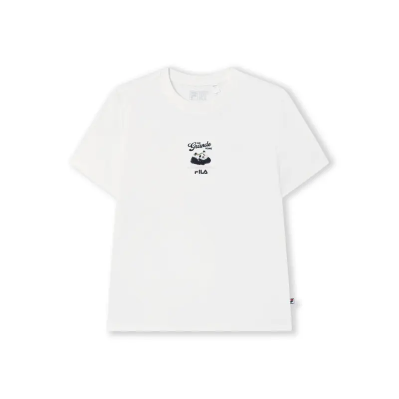 FILA Heritage T Shirts Women's Cloud White WT Crew Neck Moderate