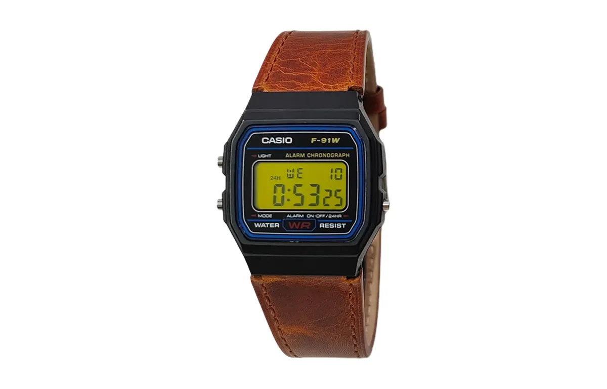 CASIO Custom Collection Quartz Movement Genuine Leather Strap Watch Men's Watches Black Dial