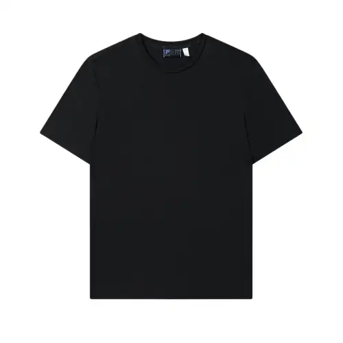 FILA T Shirts Men's Jet Black Crew Neck Moderate