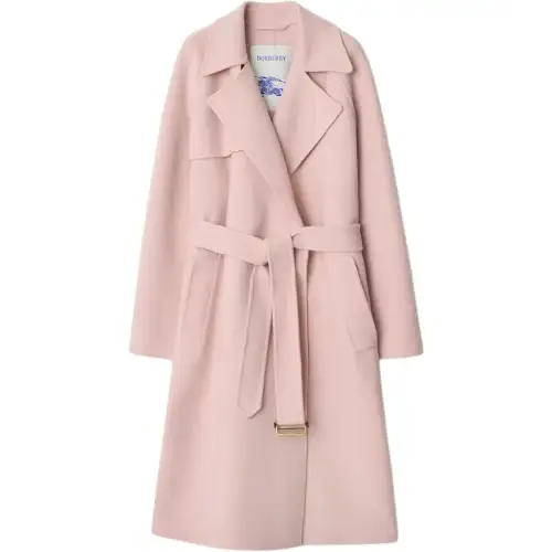 Burberry Coats Women's Pink Lapel Moderate