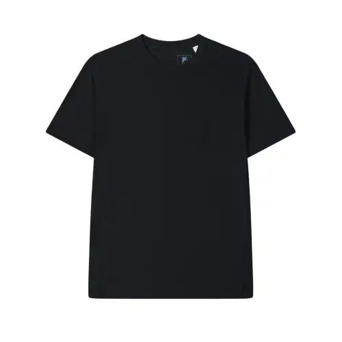 FILA T Shirts Men's Jet Black Crew Neck Moderate