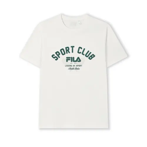 FILA ORIGINALE T Shirts Men's Cloud White WT Crew Neck Moderate Straight Fit