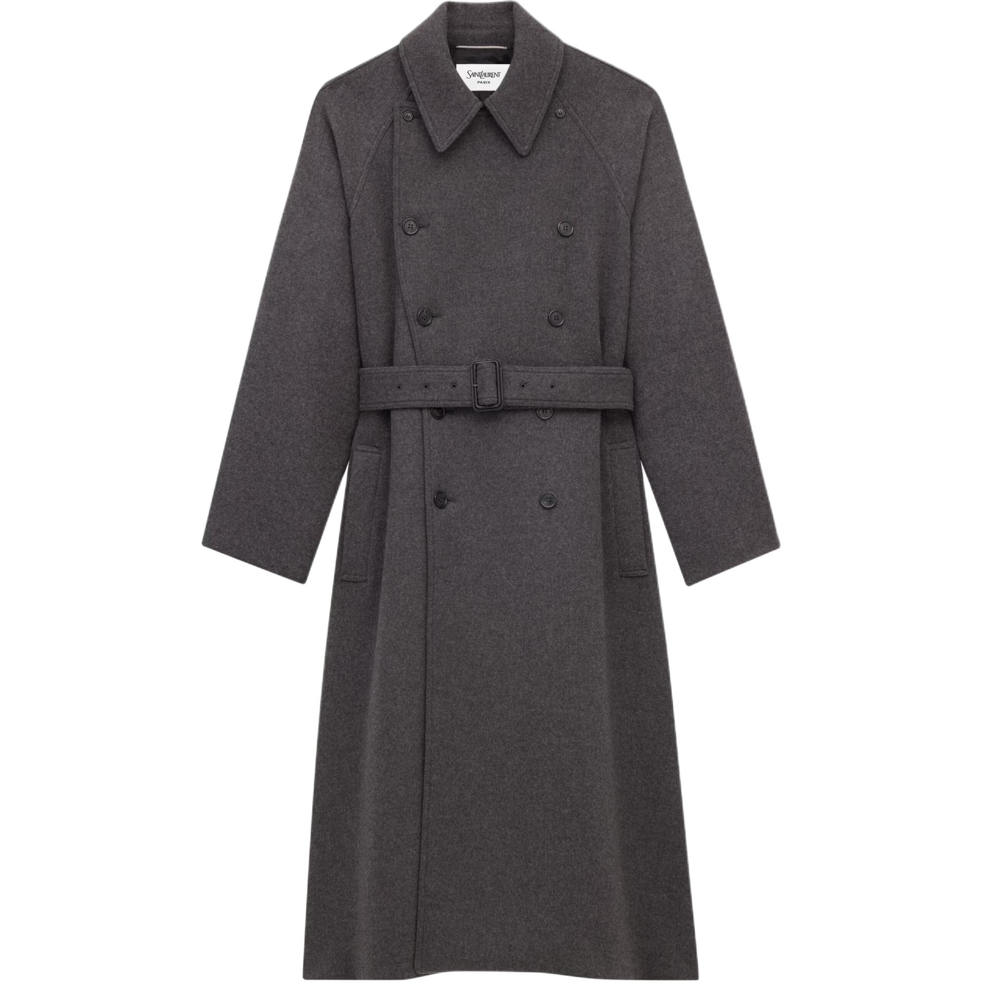 Мужское пальто SAINT LAURENT (черное)