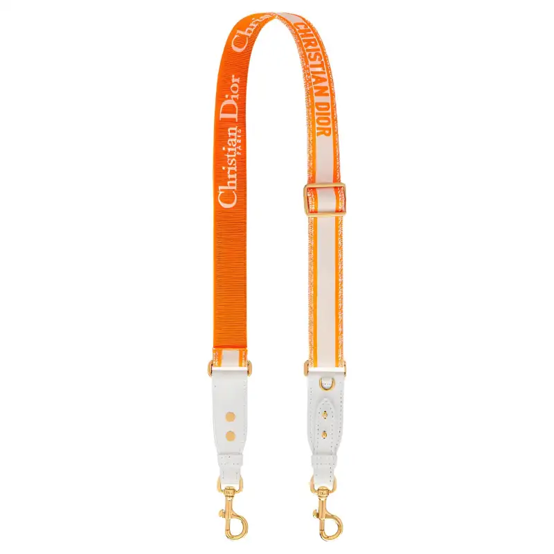 DIOR Cow Leather Bag Straps Unisex White