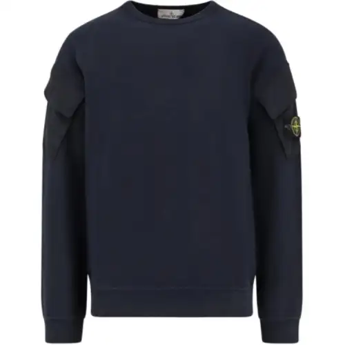 STONE ISLAND Logo Patch Crewneck Sweatshirt
