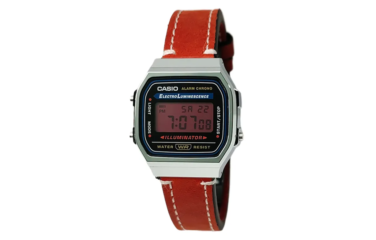 CASIO Custom Collection Quartz Movement Leather Strap Watch Men's Watches Black Dial
