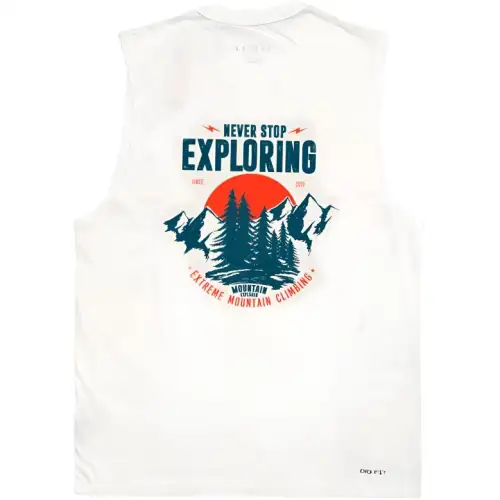 Jordan Dri FIT Tank Tops Unisex White Crew Neck Moderate Straight Fit
