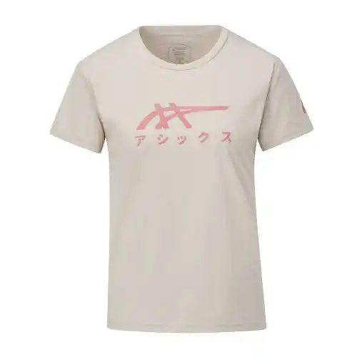 ASICS T Shirts Women's Smoke Gray Crew Neck
