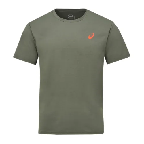 ASICS T Shirts Men's Mantle Green Crew Neck