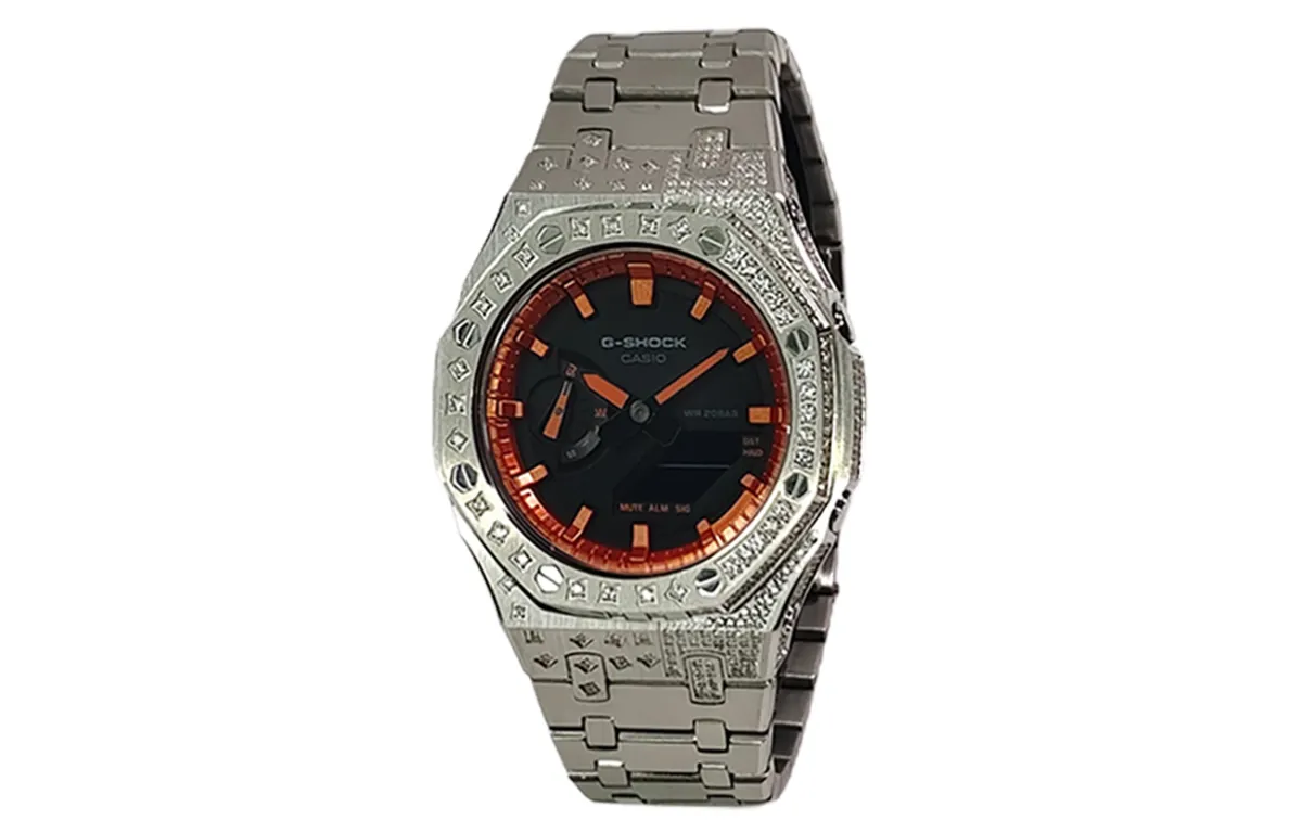 CASIO Custom Collection GA2100 Collection Quartz Movement Stainless Steel Strap Watch Men's Watches