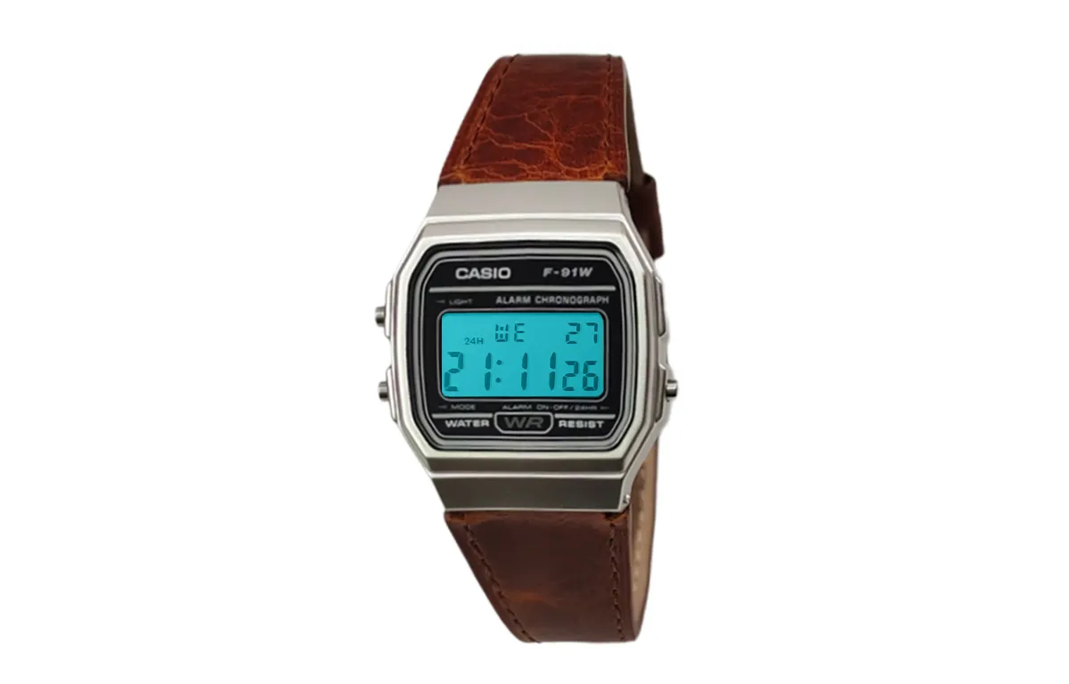 CASIO Custom Collection Quartz Movement Genuine Leather Strap Watch Men's Watches Black Dial