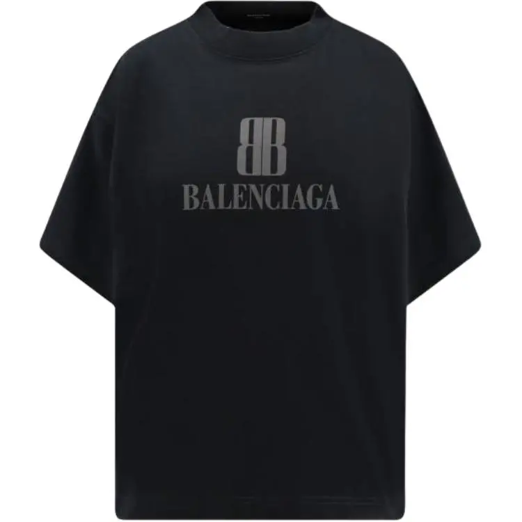 Balenciaga Logo Printed Crewneck T Shirt