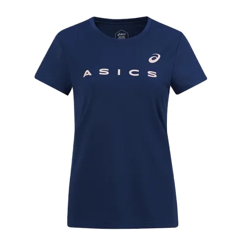 ASICS T Shirts Women's French Blue Crew Neck