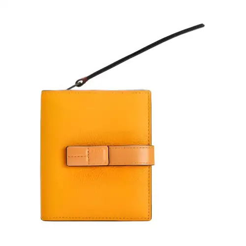LOEWE Calfskin Wallet Women's Dark Yellow