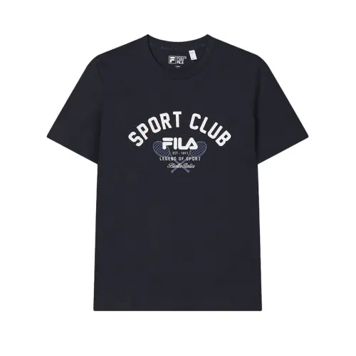 FILA ORIGINALE T Shirts Men's Legend Blue NV Crew Neck Moderate Straight Fit
