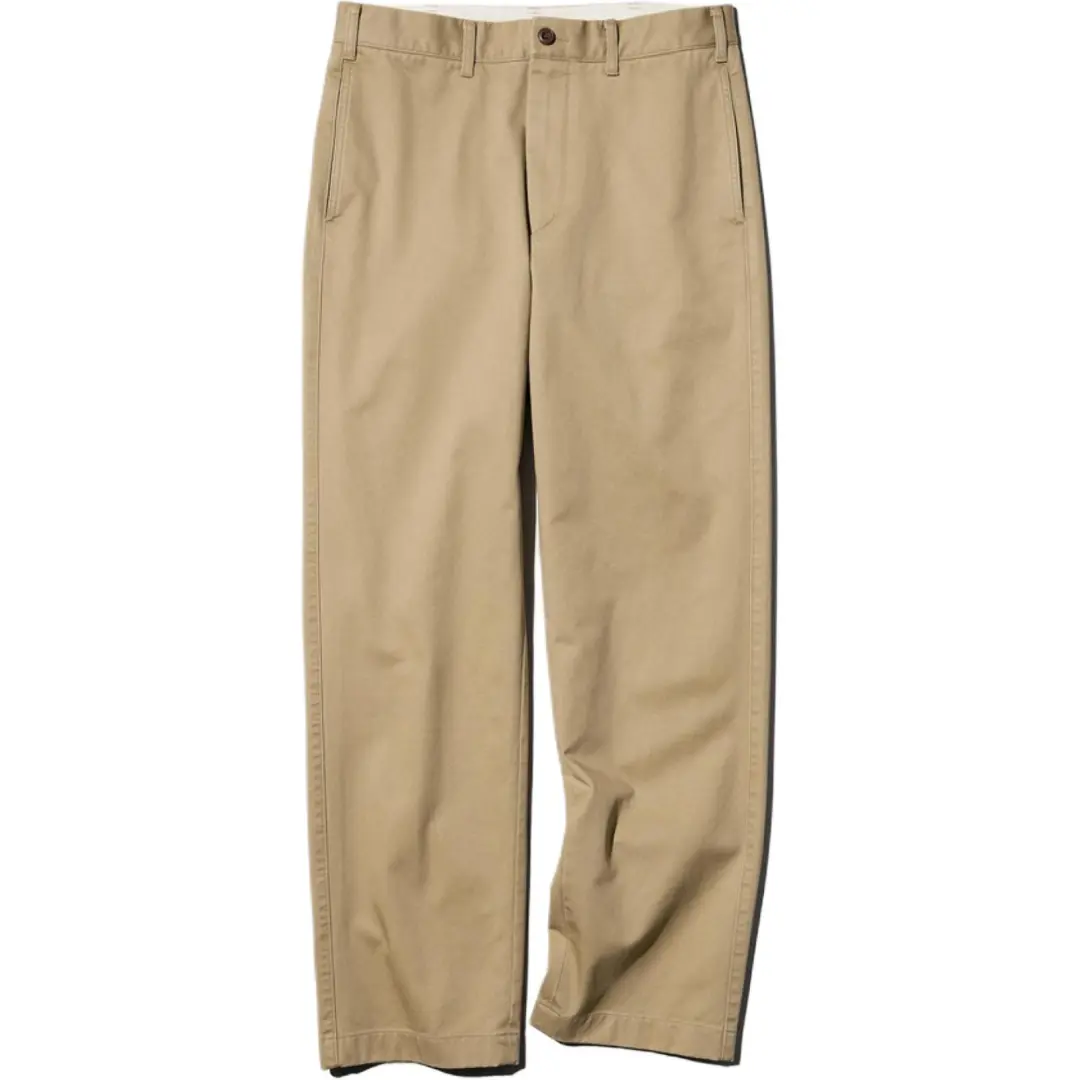 UNIQLO Casual Pants Unisex Camel Moderate Straight Fit Pants