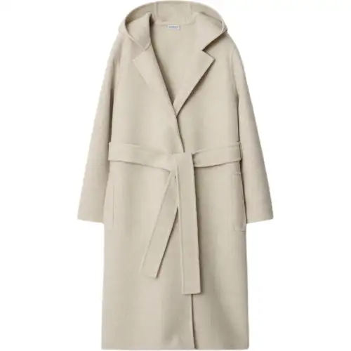 Burberry Coats Women's Ivory Hooded Moderate