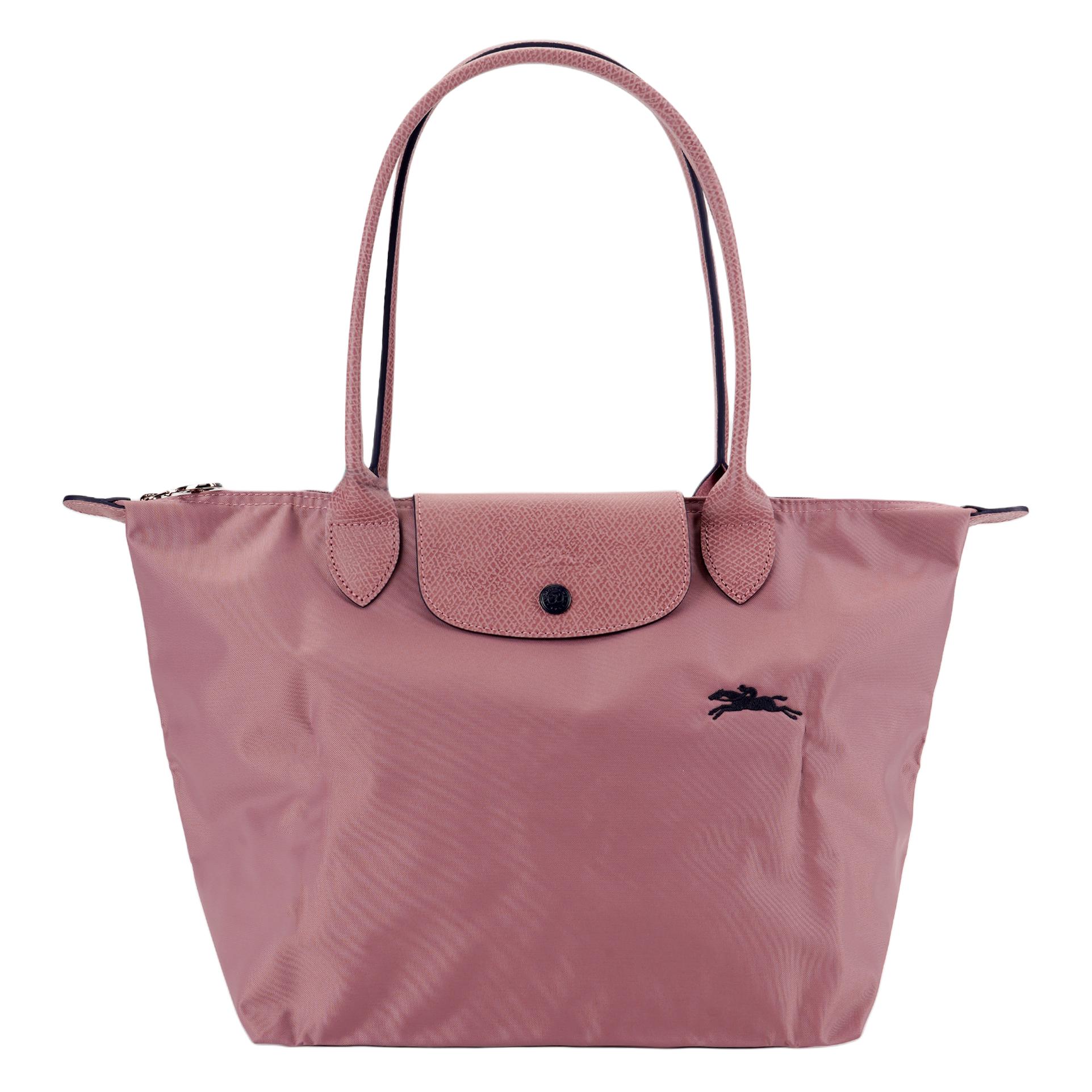 LONGCHAMP Le Pliage Club 28 long handle fabric shopping bag dumpling bag handbag shoulder bag small size women's new ancient pink