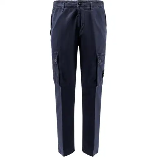 STONE ISLAND Logo Patch Cargo Trousers