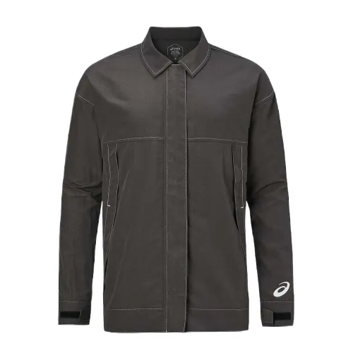 ASICS Jackets Unisex Gray Moderate
