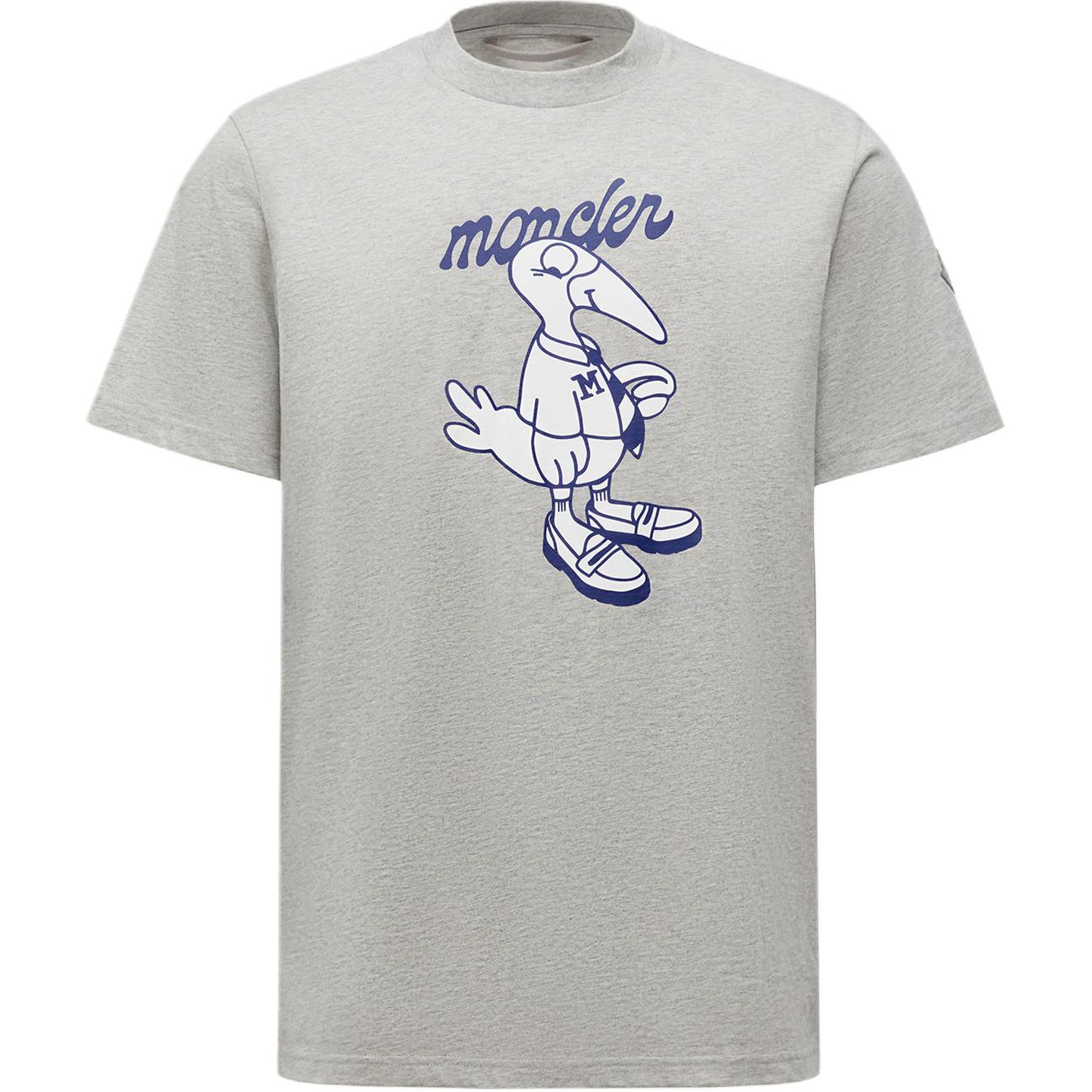Мужская футболка Moncler Duck Logo (серая)