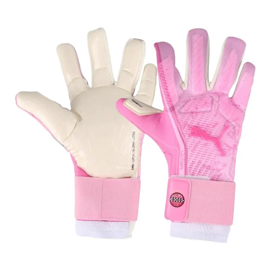 PUMA Original Design Latex, Fabric, Artificial Leather Sports Gloves Men's Pink