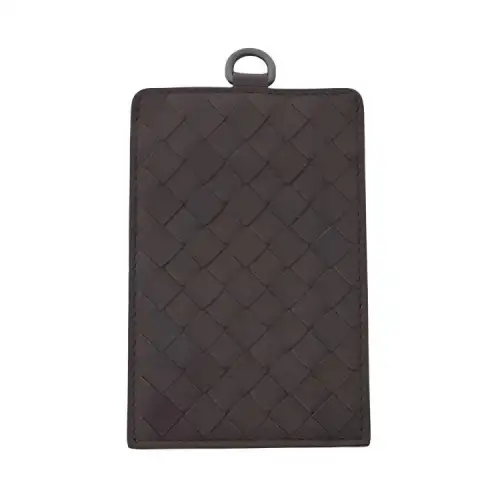 Bottega Veneta Lambskin Card Holder Men's Dark Brown