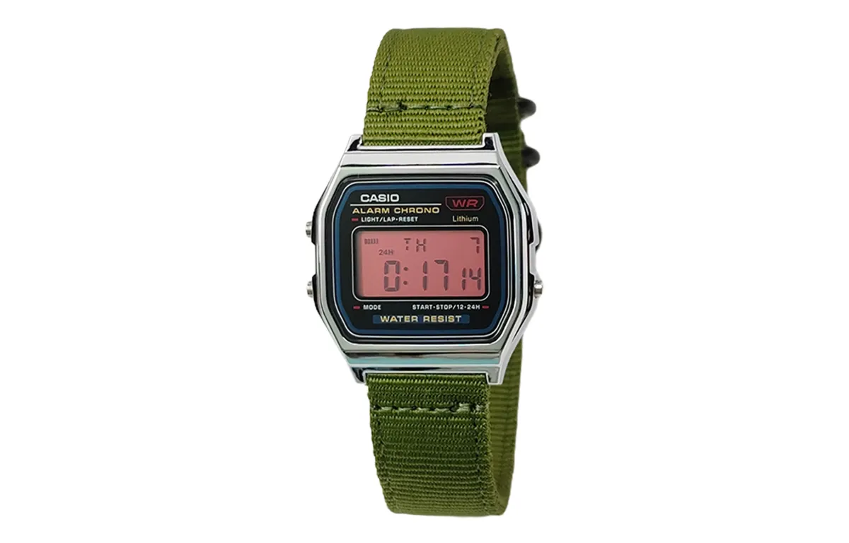 CASIO Custom Collection Quartz Movement Nylon Strap Watch Unisex Black Dial