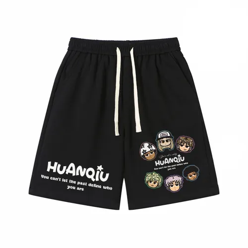 Cartoon retro knitted thin breathable trousers hip-hop style, sports basketball shorts for gym for training, American style, drawstring, elastic waist, for running, oversize