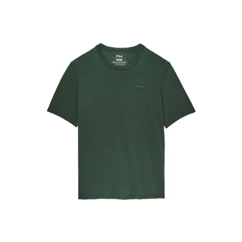 FILA T Shirts Men's Green Crew Neck Moderate