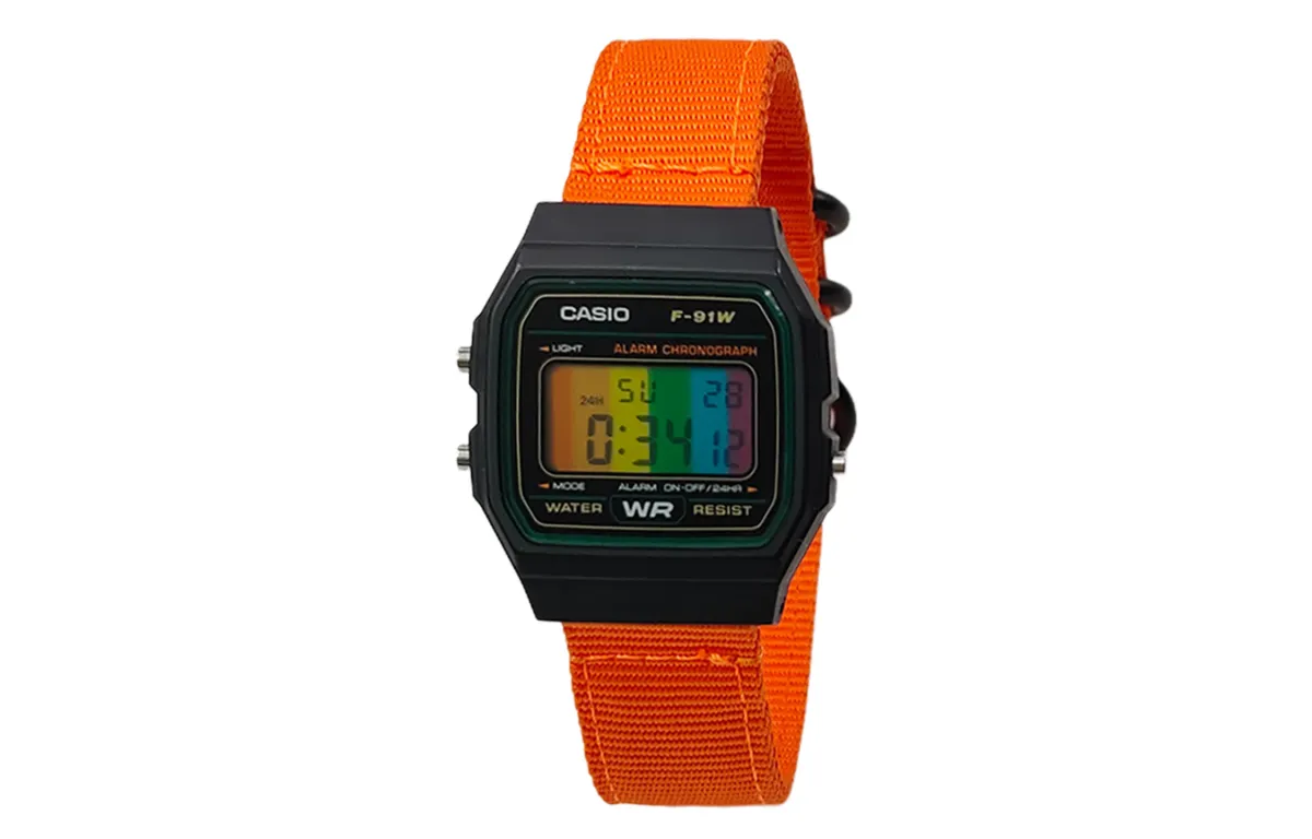 CASIO Custom Collection Quartz Movement Nylon Strap Watch Men's Watches Black Dial