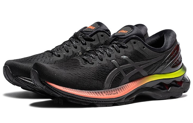 Женские кроссовки ASICS Gel-Kayano 27 (черно-розовые) — Чёрный / розовый — фото 3