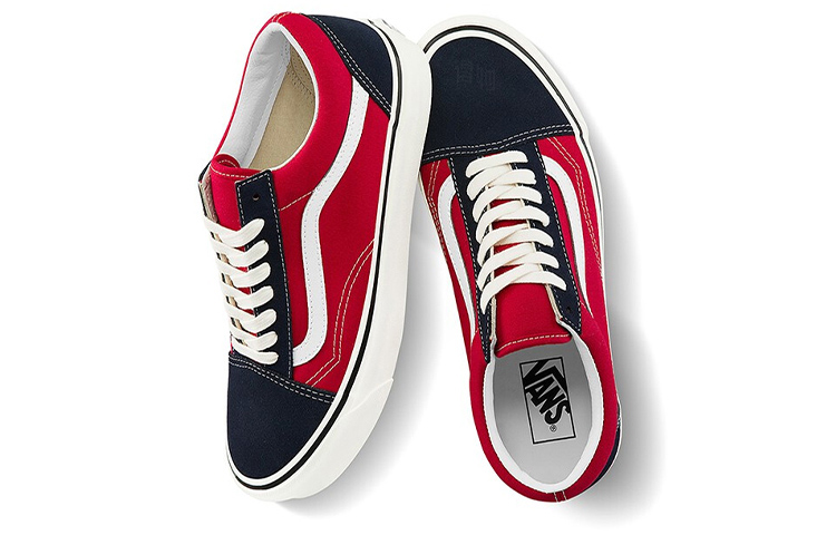 Кеды Vans Old Skool 36 Dx (красно-синие) — фото 4