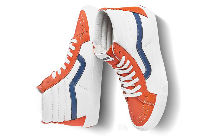 Кеды Vans SK8 Reissue Vlt Lx (бело-оранжевые) — фото 4